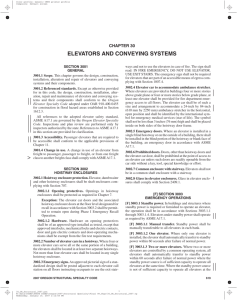 ELEVATORS AND CONVEYING SYSTEMS >
