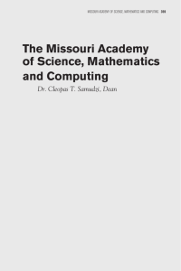 The Missouri Academy of Science, Mathematics and Computing