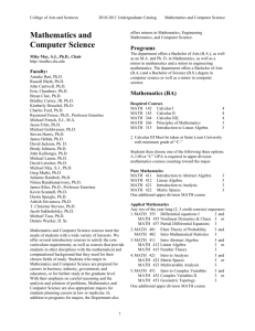 Mathematics and Computer Science
