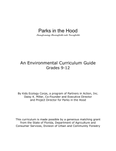 Curriculum Part 1 - Kids Ecology Corps