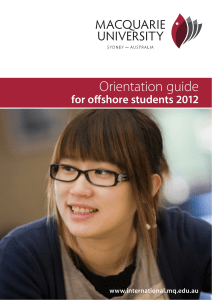 Orientation guide - International students