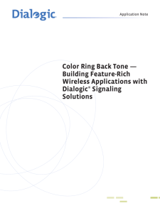 Color Ring Back Tone - Building Feature-Rich Wireless