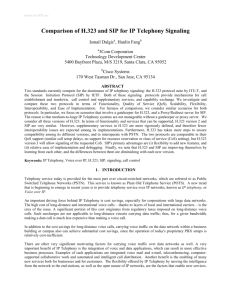 Comparison of H.323 and SIP for IP Telephony Signaling