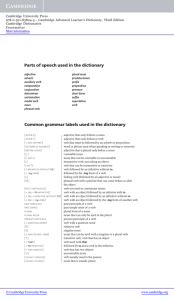 Cambridge Advanced Learners Dictionary 3 Hardback Frontmatter