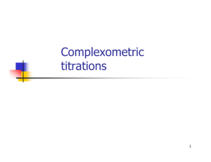 Complexometric titrations