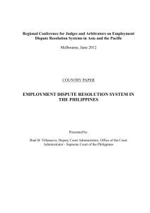 employment dispute resolution system in the philippines