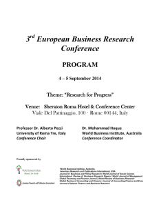 3rd European Business Research Conference - web-site
