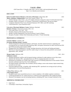 Resume - Robert H. Smith School of Business