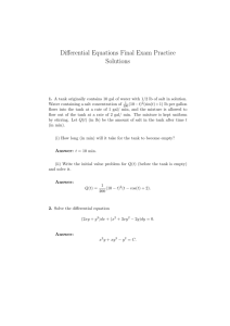 Differential Equations Final Exam Practice Solutions