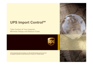 UPS Import Control