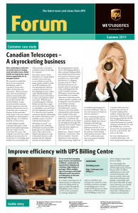 UPS Forum Summer 2011 Newsletter