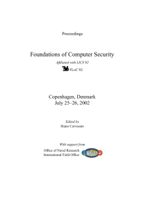 Foundations of Computer Security - Carnegie Mellon University in