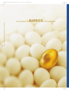 1999 Annual Report - Barrick Gold Corporation