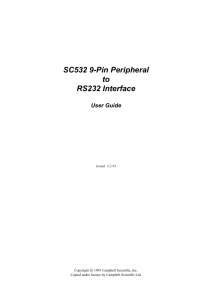 SC532 9-Pin Peripheral to RS232 Interface