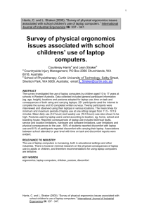 Survey of physical ergonomics issues associated with school