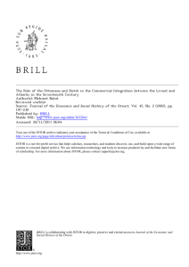 The Role of the Ottomans and Dutch in the Commercial Integration