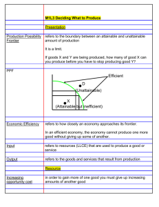 M1L3 Deciding What to Produce, Cornell Notes format