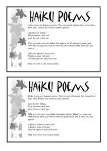 Haiku Poems Haiku Poems