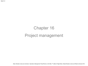 Chapter 16 Project management