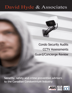 Condo Security Audits CCTV Assessments Guard/Concierge Review