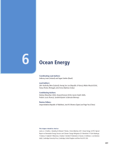 Ocean Energy - Special Report on Renewable Energy Sources and