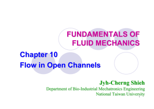 Examples of Open Channel Flow