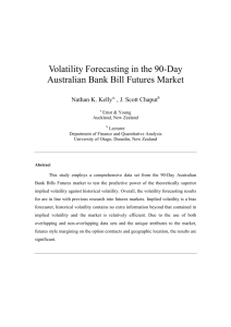 Volatility Forecasting in the 90-Day Australian Bank Bill Futures Market