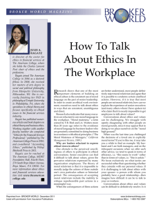 How To Talk About Ethics In The Workplace
