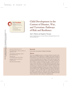 Child Development in the Context of Disaster, War, and Terrorism
