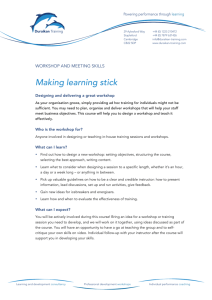 Making learning stick