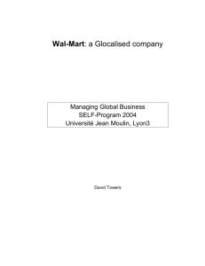 Wal-Mart a Glocalised company