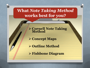 What Note Taking strategy work best for you?