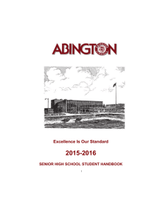 Student Handbook() - Abington School District