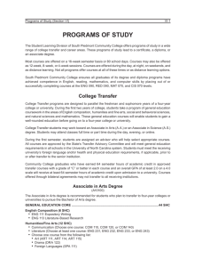 Programs of Study - South Piedmont Community College