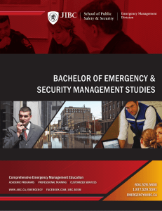 bachelor of emergency & security management studies