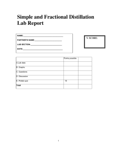 Simple and Fractional Distillation Lab Report