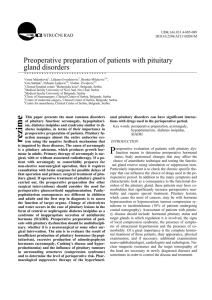 Preoperative preparation of patients with pituitary gland disorders