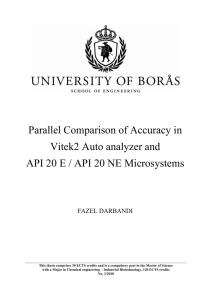 Parallel Comparison of Accuracy in Vitek2 Auto analyzer