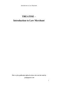 Introduction to Law Merchant