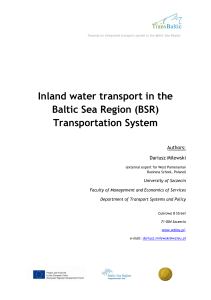 Inland water transport in the Baltic Sea Region (BSR) Transportation