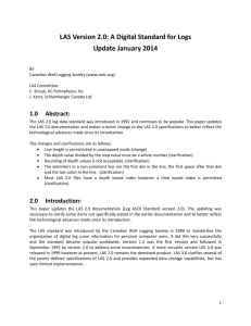 LAS Version 2.0 - Canadian Well Logging Society