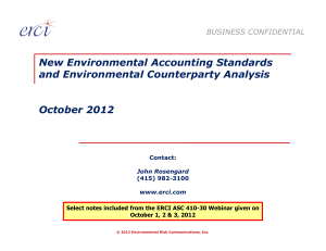 New Environmental Accounting Standards and Environmental