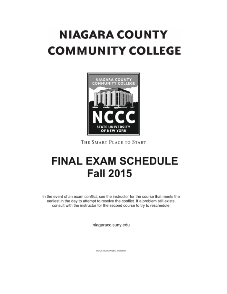final-exam-schedule-fall-2015-niagara-county-community