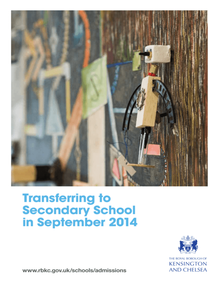 Transferring to Secondary School in September 2014
