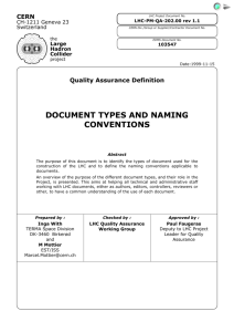 document types and naming conventions