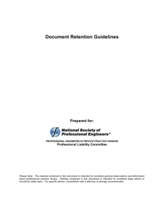 Document Retention Guidelines - National Society of Professional