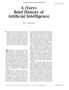 (Very) Brief History of Artificial Intelligence