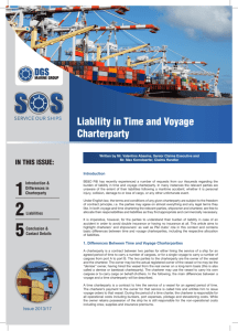 Liability in Time and Voyage Charterparty