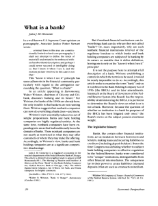 What is a bank? - Federal Reserve Bank of Chicago