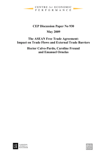 CEP Discussion Paper No 930 May 2009 The ASEAN Free Trade